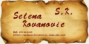 Selena Kovanović vizit kartica